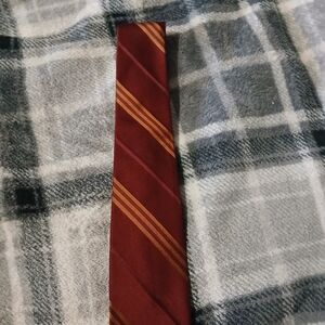 Elegant Burgundy Striped Tie